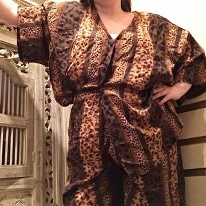 Leopard Print Shirt and Shorts Loungewear Set